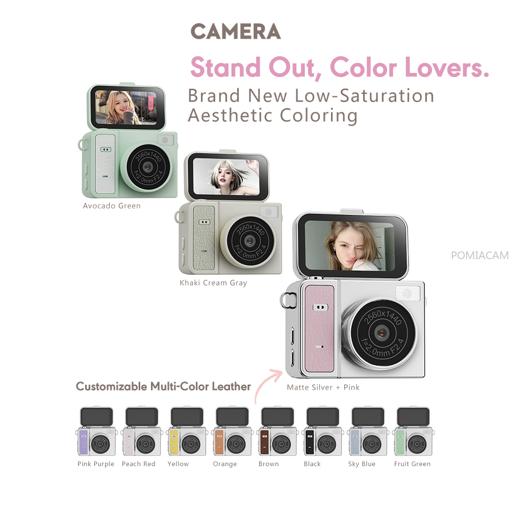 Travel Video Accessories - S162 Vlog Camera 2K HD 180°