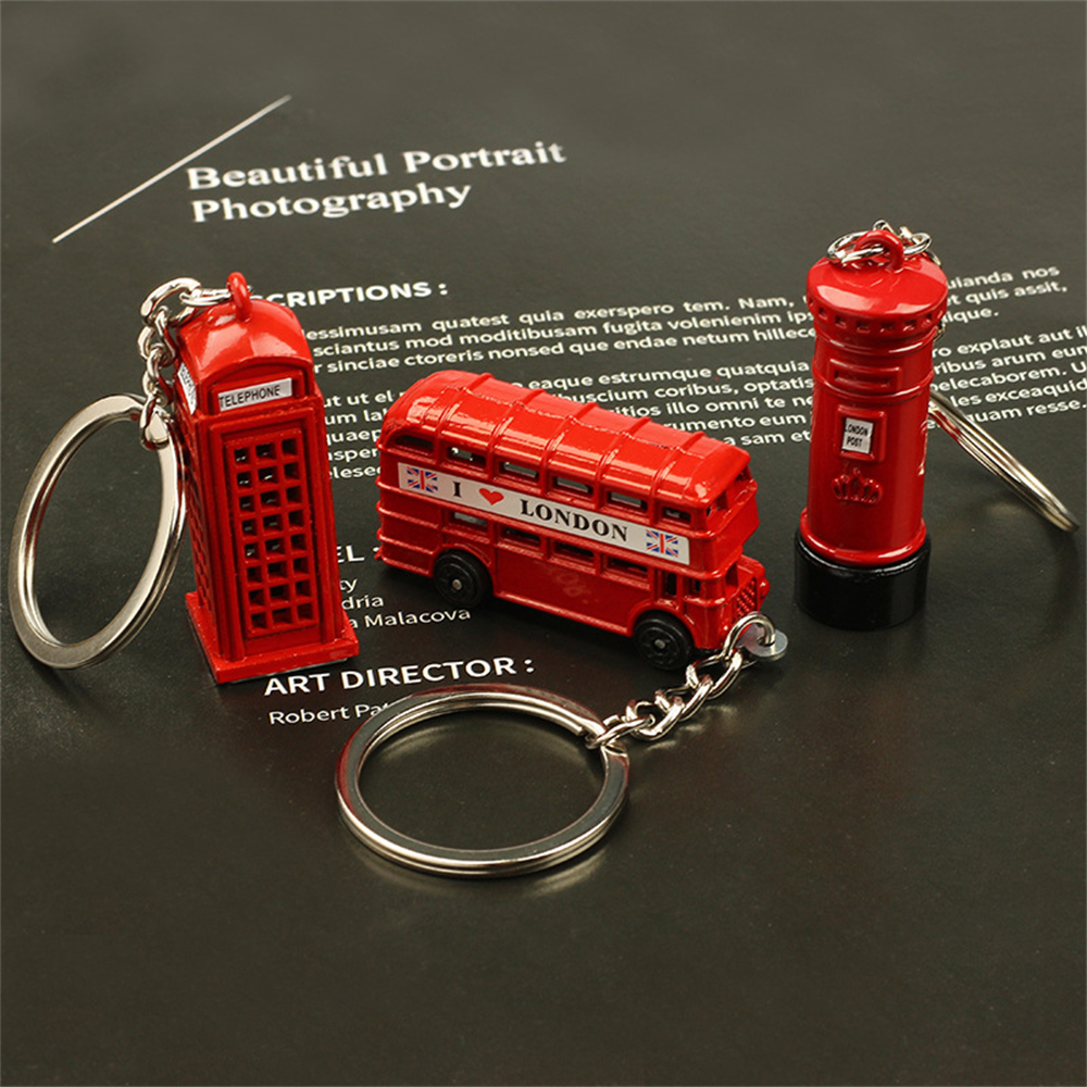 Travel Accessories London - Creative Red London Double-decker Bus Keychain