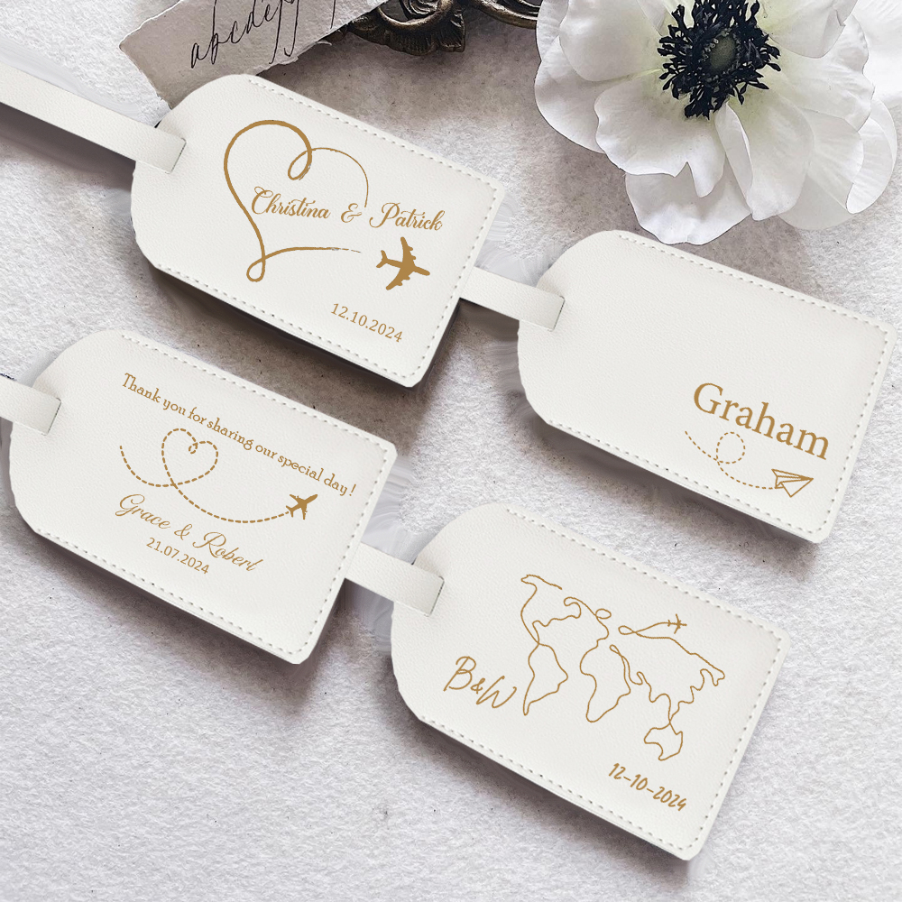 Travel Accessories Sale - Personalized Pu Leather Luggage Tag Monogrammed