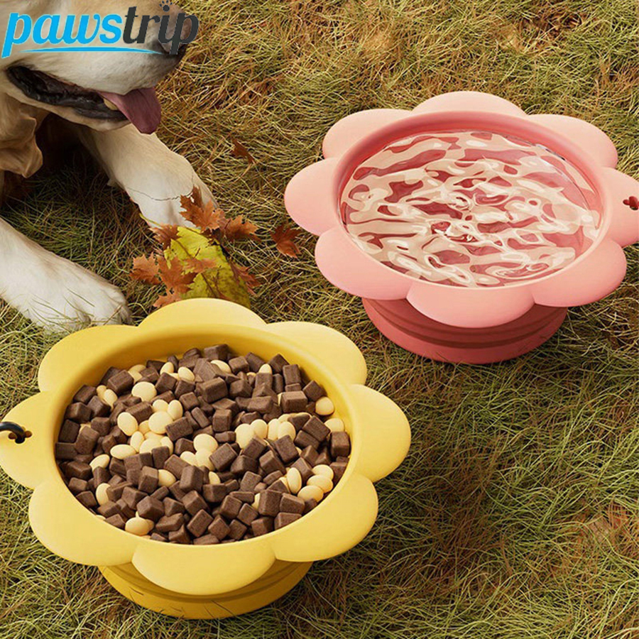 Travel Accessories For Dogs - 350ml Collapsible Dog Bowl Portable ilicone