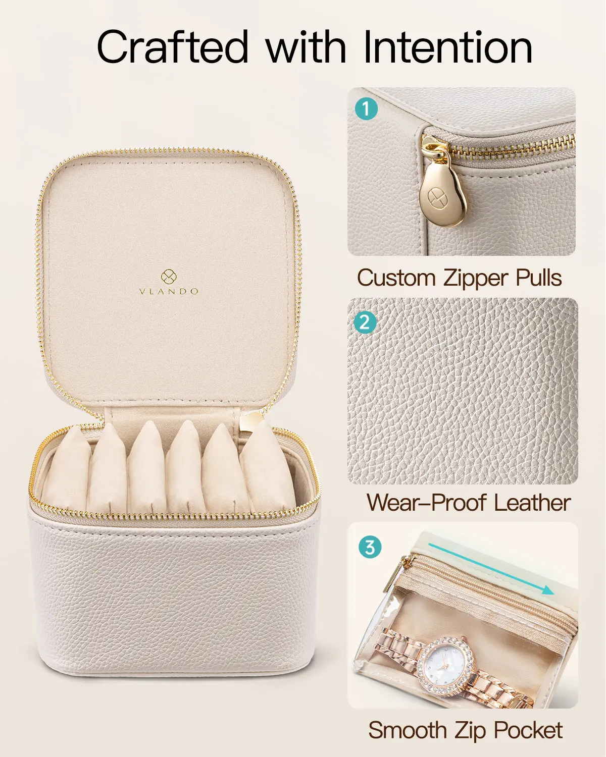 VLANDO Small Travel Jewelry Ca - Accessories Travel Jewelry Box のレビューと価格