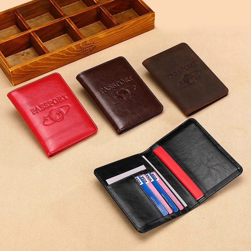 Unisex Genuine Leather Passpor - Travel Accessories Rfid のレビューと価格