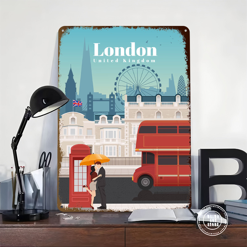 Travel to London Metal Poster  - Travel Accessories London のレビューと価格