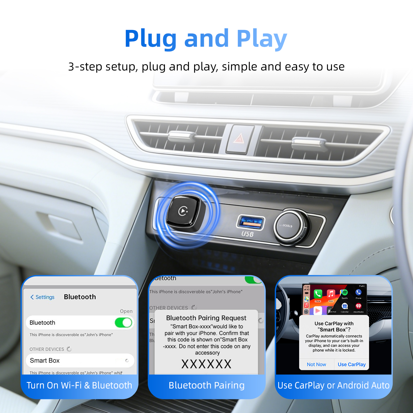 2026 2-in-1 Wireless CarPlay & - Travel Plug Type C のレビューと価格