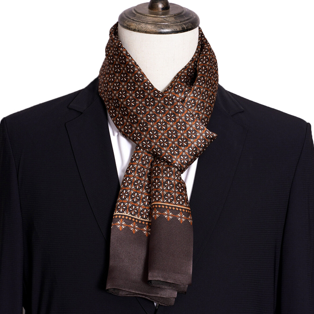 New Men's Stripe Silk Scarf Ho - Travel Accessories Sale のレビューと価格