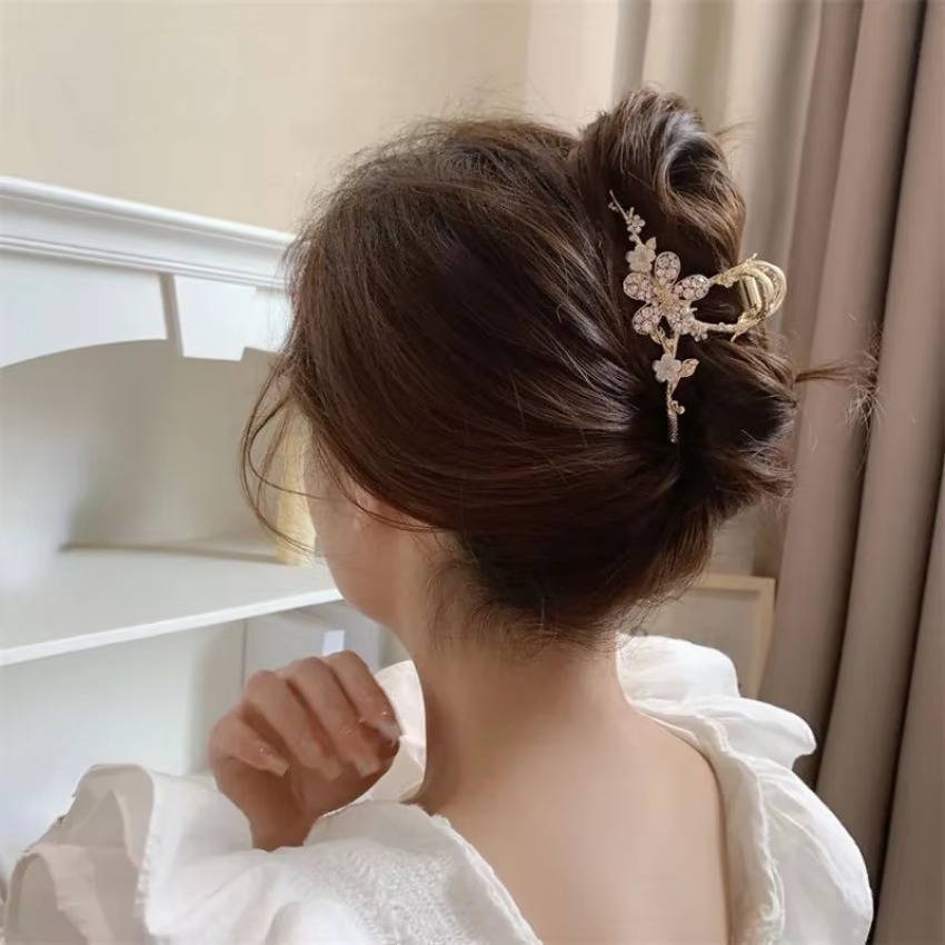 1 Pcs Metal Hair Claw Pearl Ha - Travel Accessories Aesthetic のレビューと価格