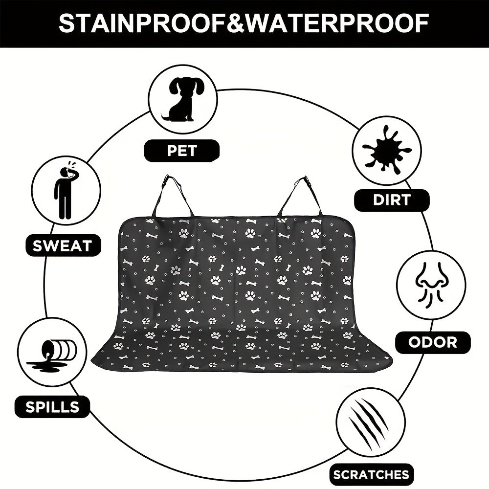1pc Black Waterproof Pet Car S - Travel Accessories For Dogs のレビューと価格