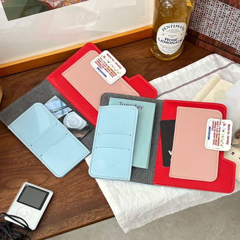 Ins Color Block Passport Holde - Travel Accessories Pouch For Women のレビューと価格