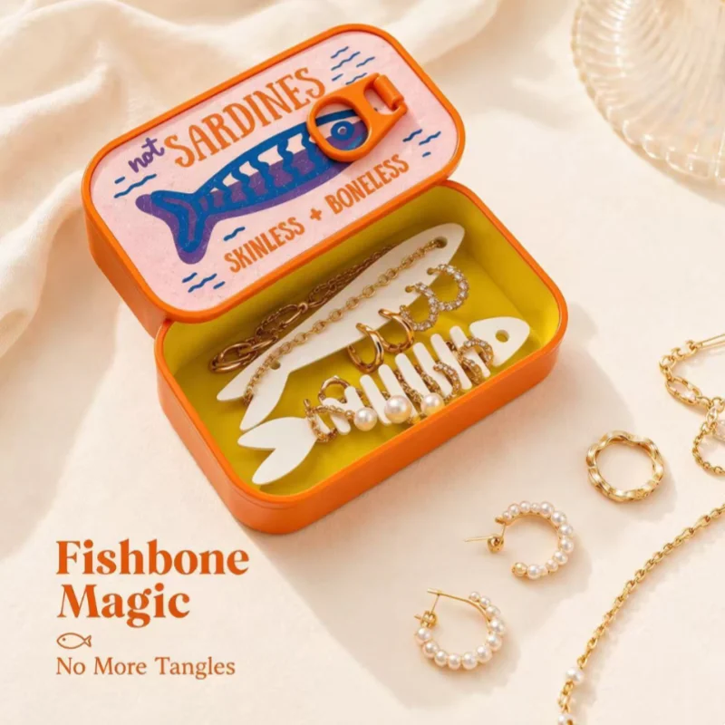 Cute Sardine Tin Shaped Mini J - Accessories Travel Jewelry Box のレビューと価格