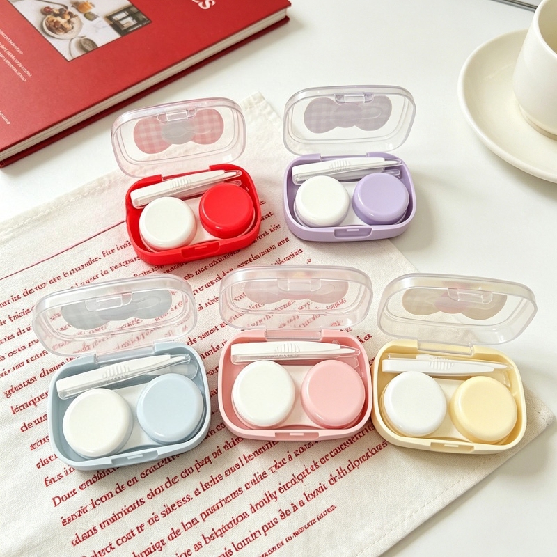 Bow decoration Contact Lens Ca - Travel Video Accessories のレビューと価格