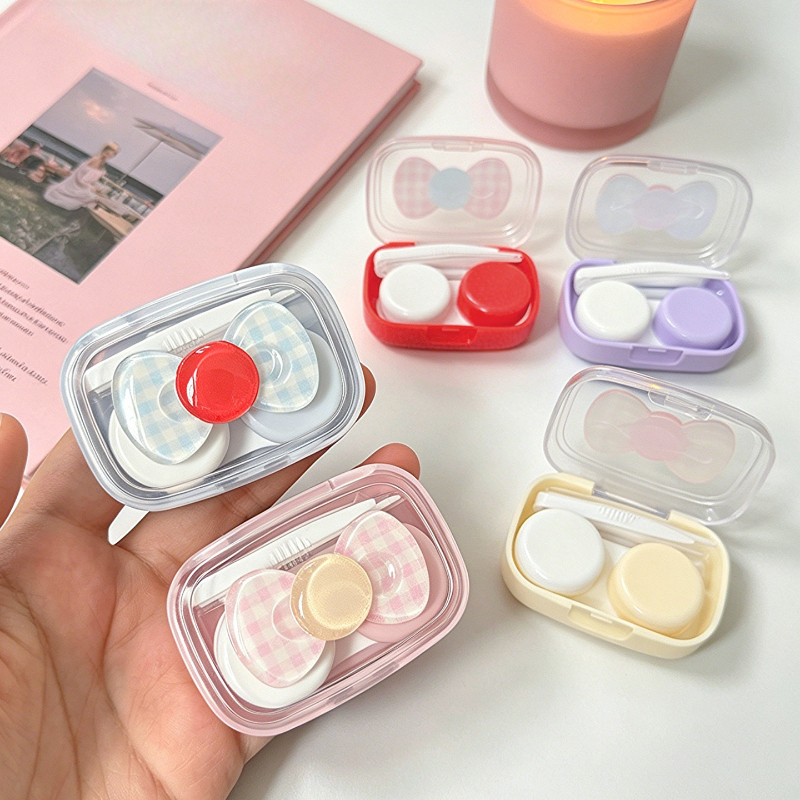 Bow decoration Contact Lens Ca - Travel Video Accessories のレビューと価格