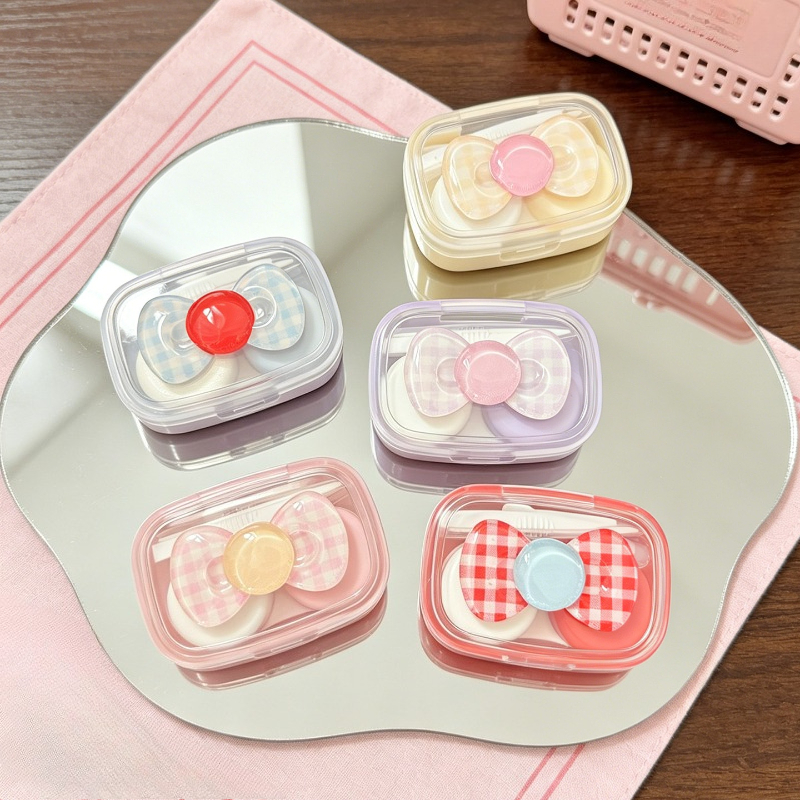 Bow decoration Contact Lens Ca - Travel Video Accessories のレビューと価格