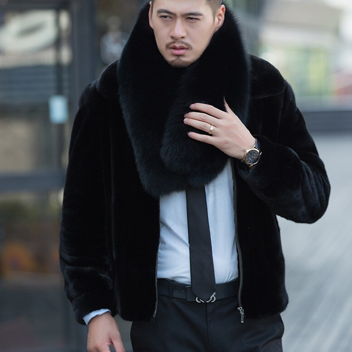Genuine Fox Fur Scarf Winter A - Travel Accessories Aesthetic のレビューと価格