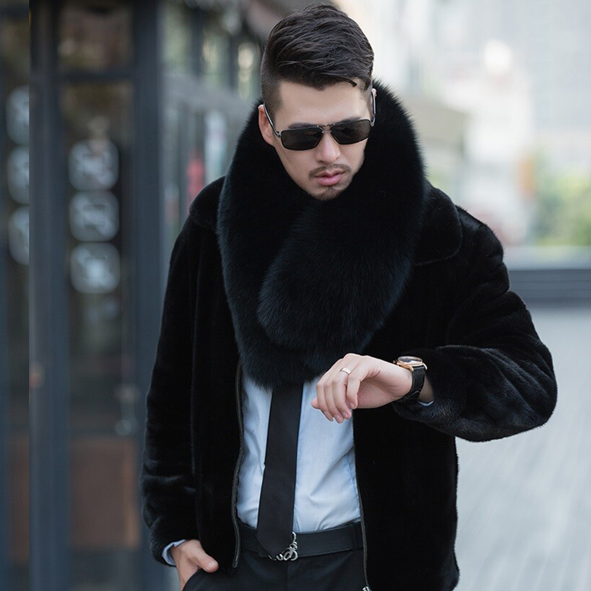 Genuine Fox Fur Scarf Winter A - Travel Accessories Aesthetic のレビューと価格