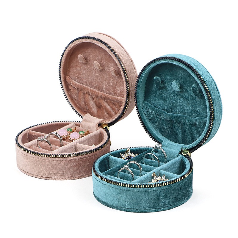 Round Diamond Velvet Travel Je - Accessories Travel Jewelry Box のレビューと価格