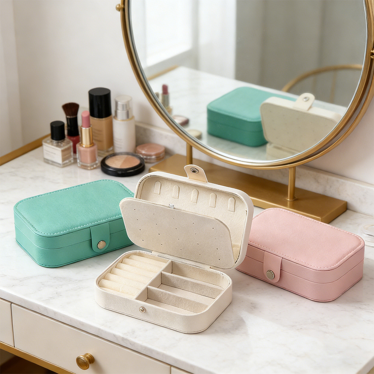 New Portable Multi-Compartment - Accessories Travel Jewelry Box のレビューと価格