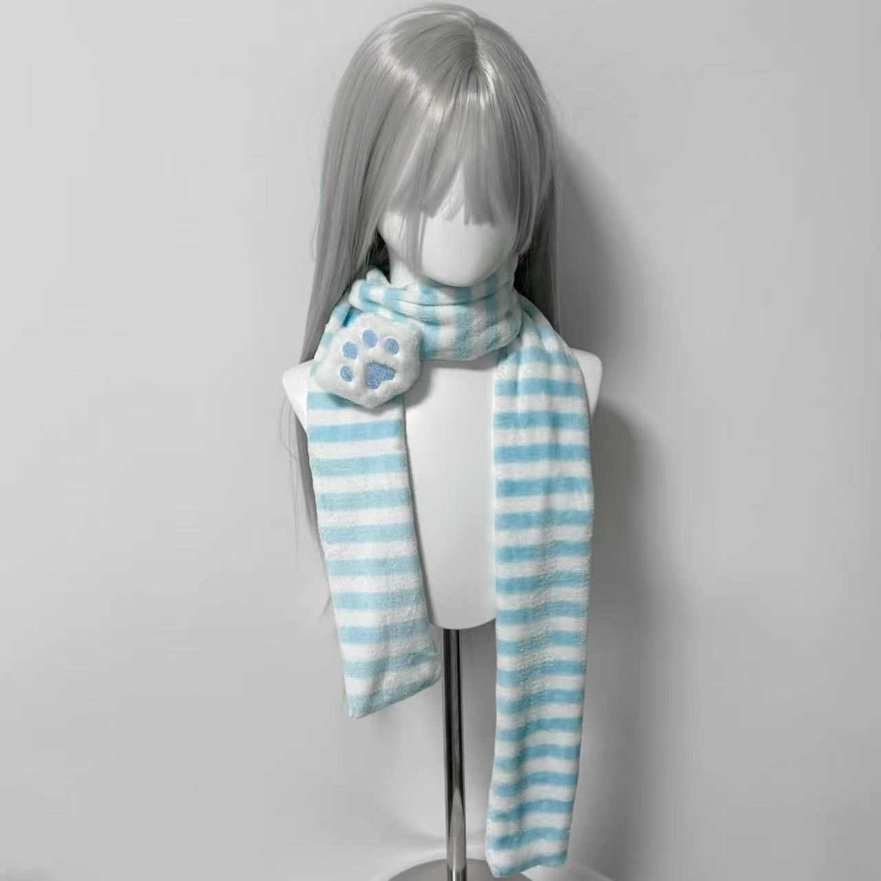 Kawaii Kniied Scarf Cat Paw De - Travel Accessories Aesthetic のレビューと価格