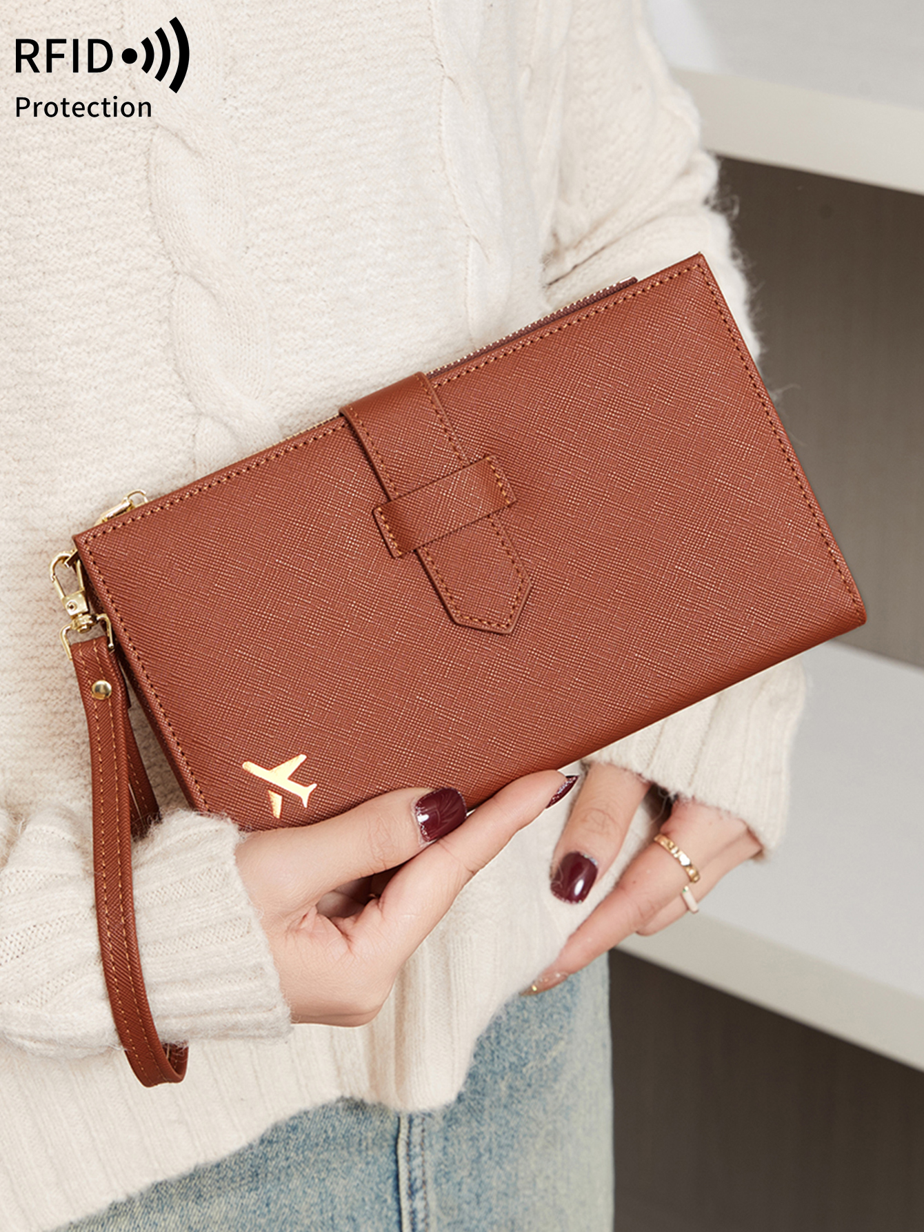 Fashionable PU leather airplan - Travel Accessories Rfid のレビューと価格