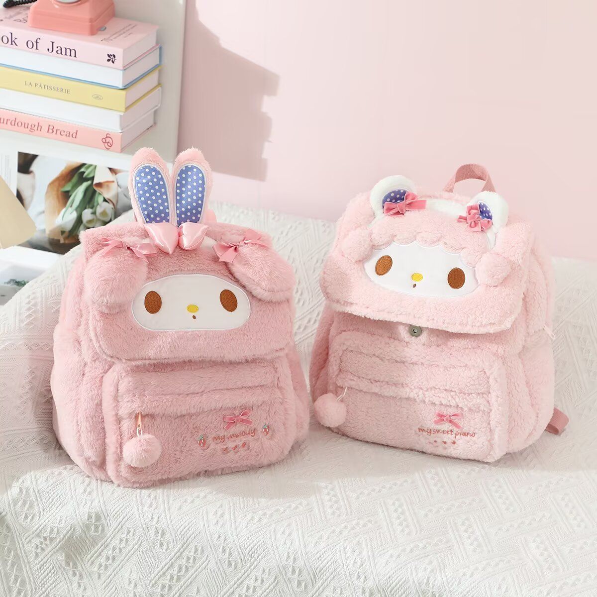 Cute Cartoon Fluffy Plush Scho - Travel Accessories As Gifts のレビューと価格