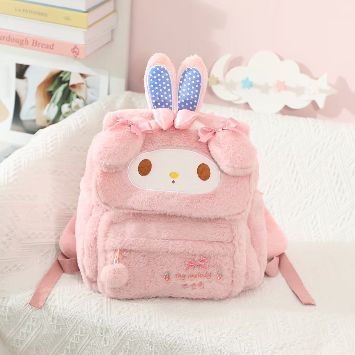 Cute Cartoon Fluffy Plush Scho - Travel Accessories As Gifts のレビューと価格