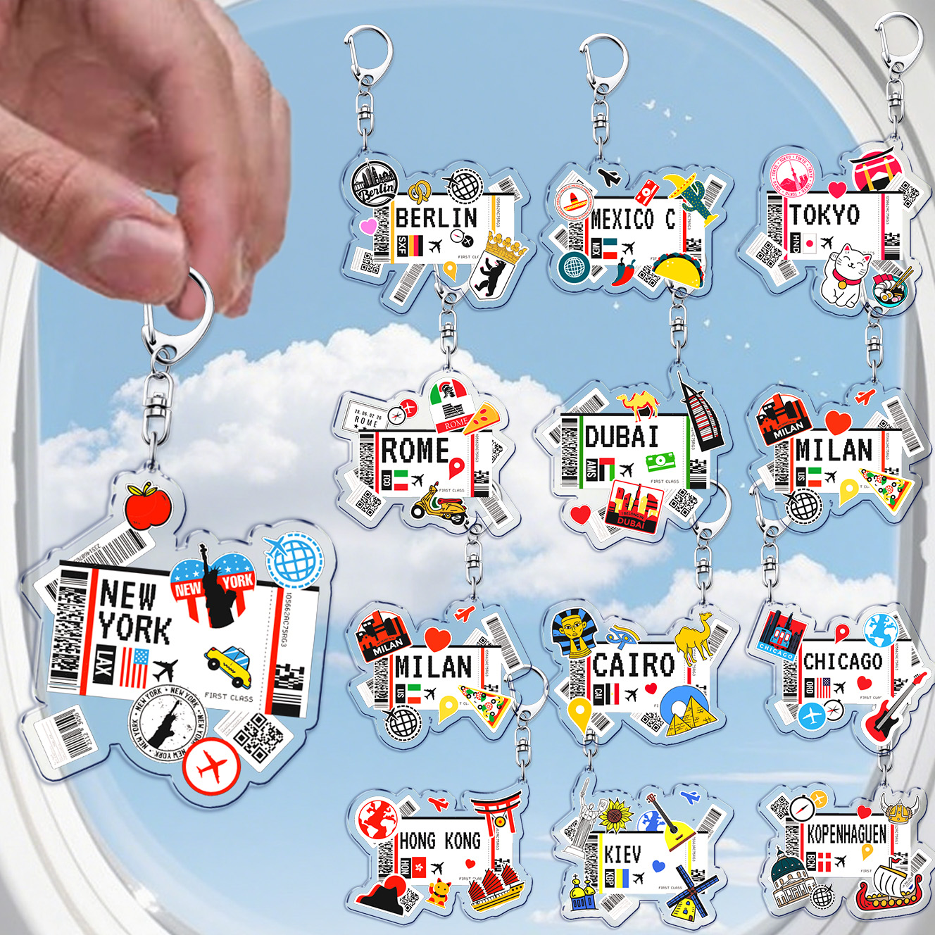 Retro Traveling Plane Keychain - Travel Accessories New York のレビューと価格