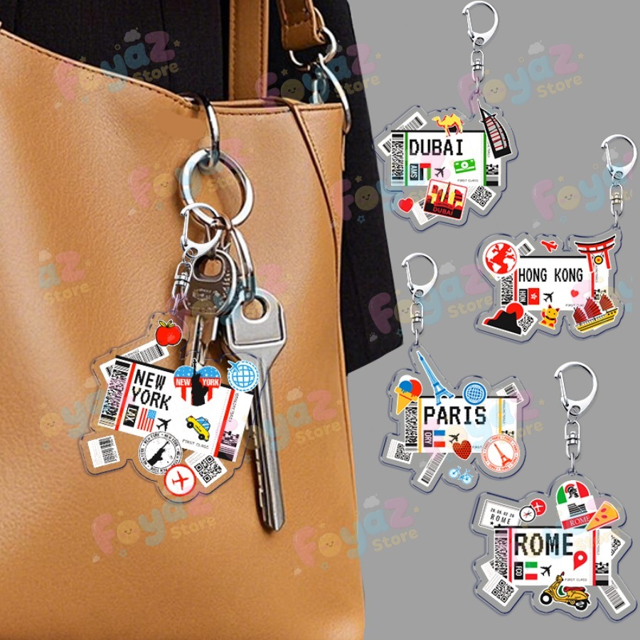 Retro Traveling Plane Keychain - Travel Accessories New York のレビューと価格