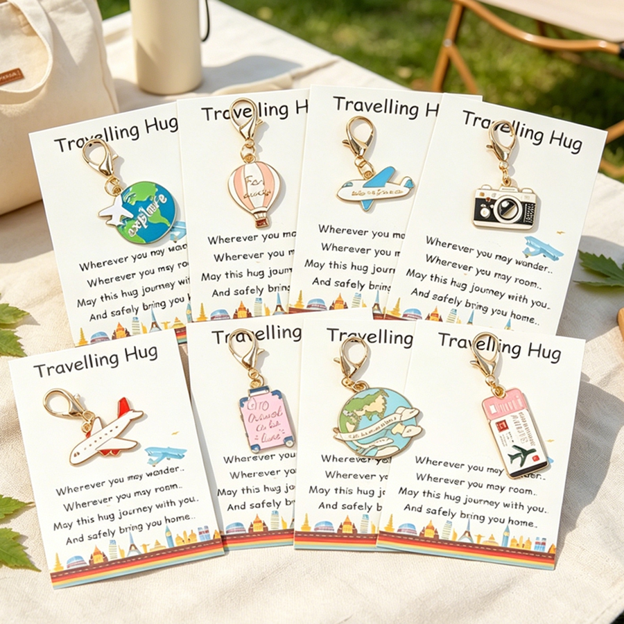 8-Piece Travel Keychain Set, P - Travel Accessories As Gifts のレビューと価格