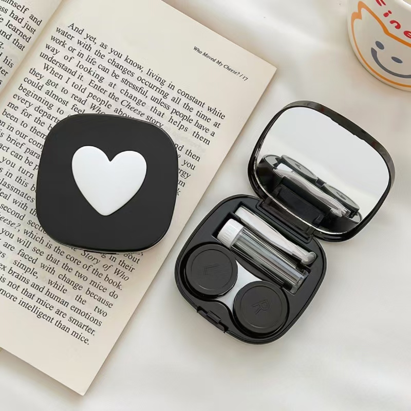 Heart Contact Lens Case with M - Travel Video Accessories のレビューと価格