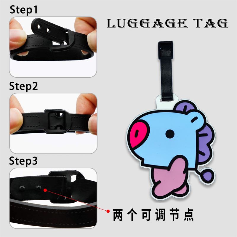 BT21 cartoon cute keychain Kaw - Travel Accessories Sale のレビューと価格