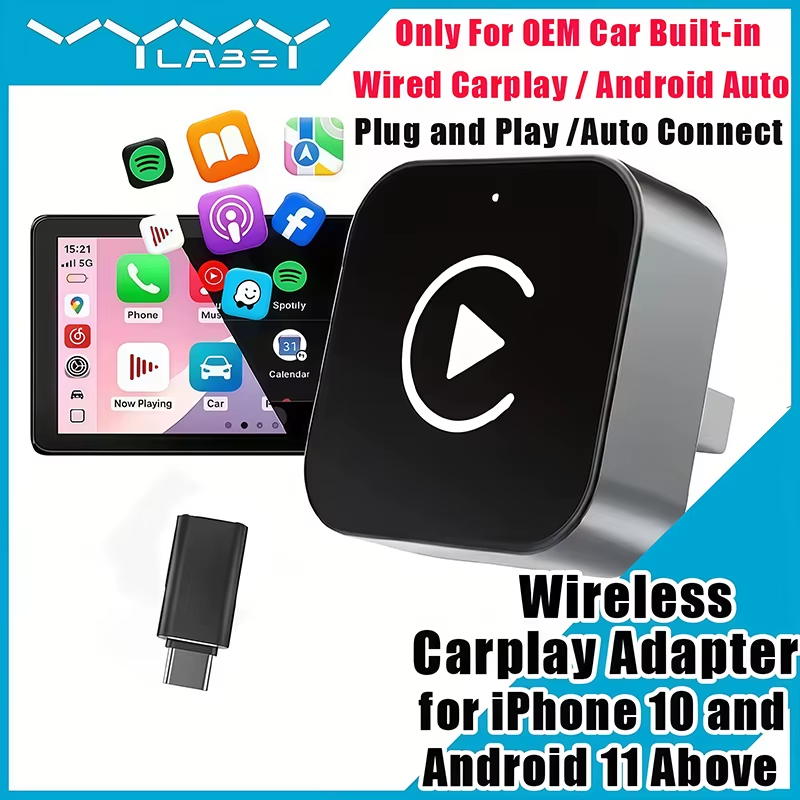 2-in-1 Wireless CarPlay Adapte - Travel Plug Type C のレビューと価格