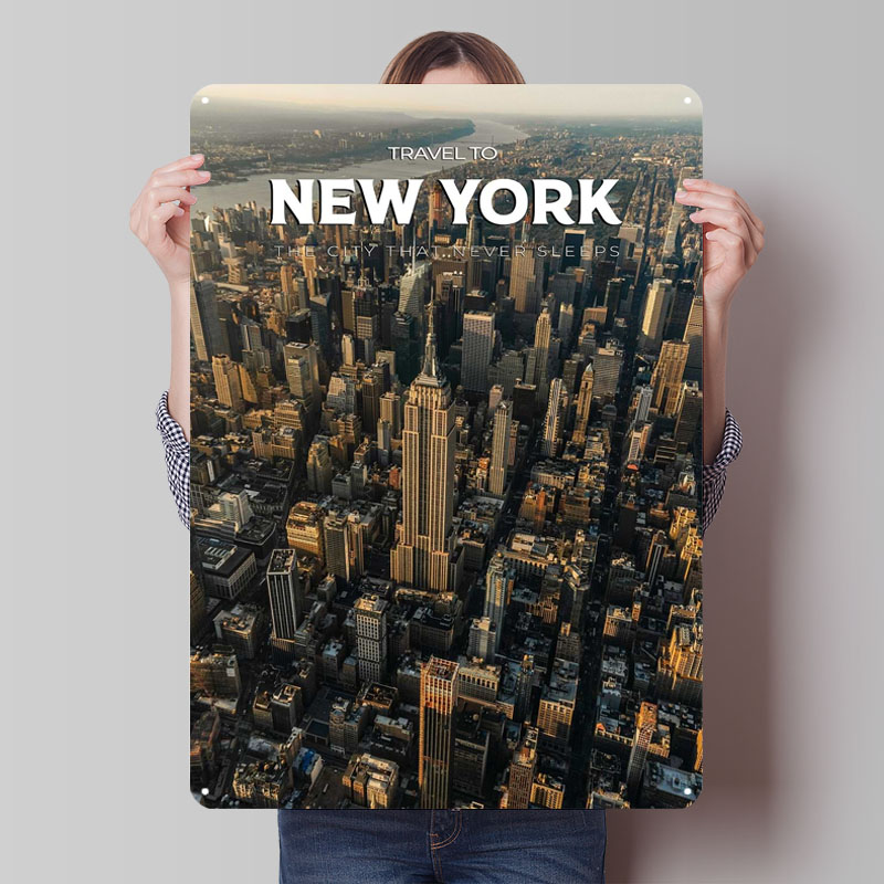 New York Travel Print Metal Si - Travel Accessories New York のレビューと価格