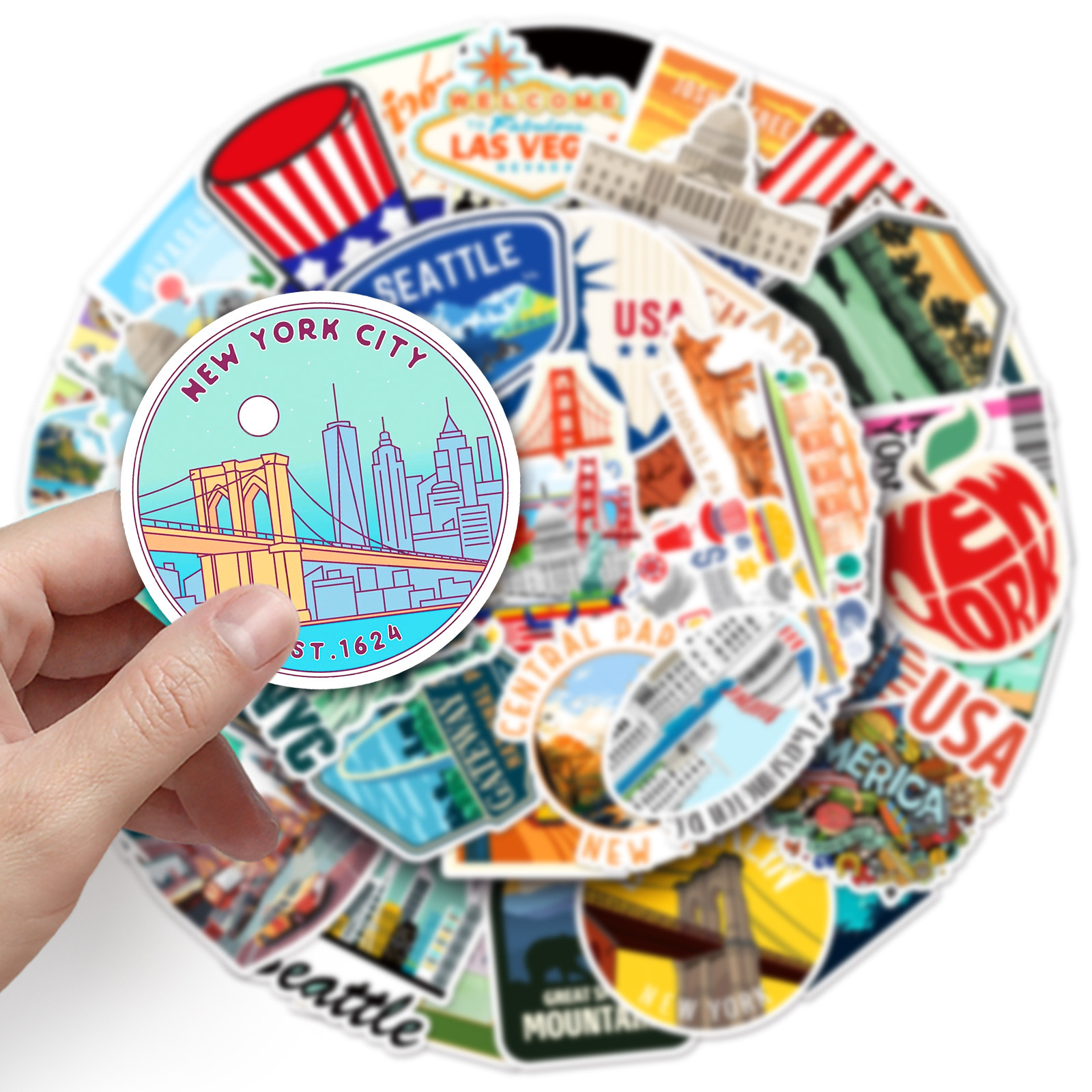 10/50Pcs USA American New York - Travel Accessories New York のレビューと価格