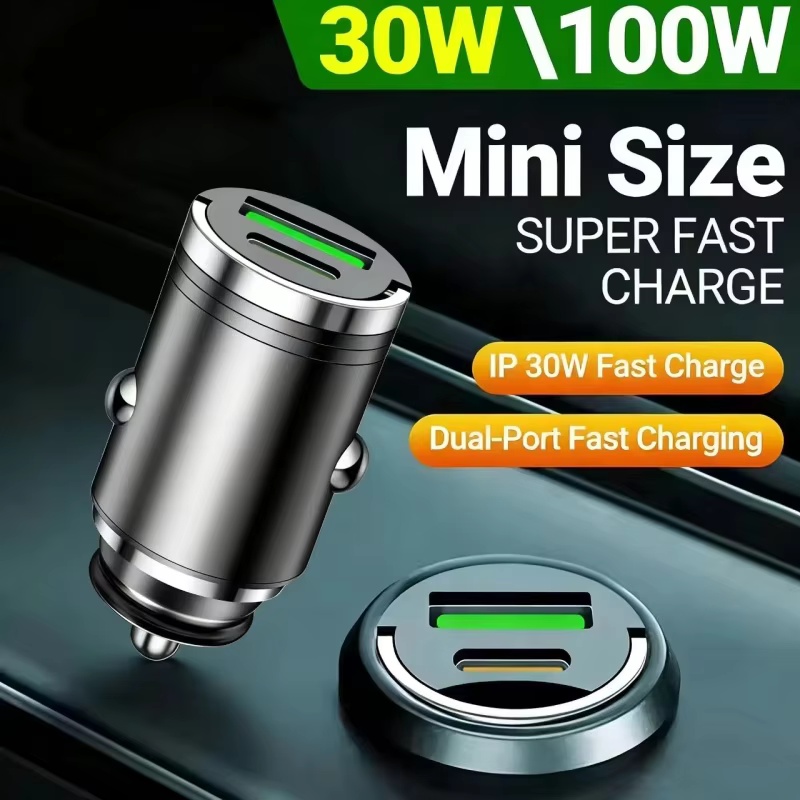 100W PD USB Car Charger Lighte - Travel Plug Type C のレビューと価格