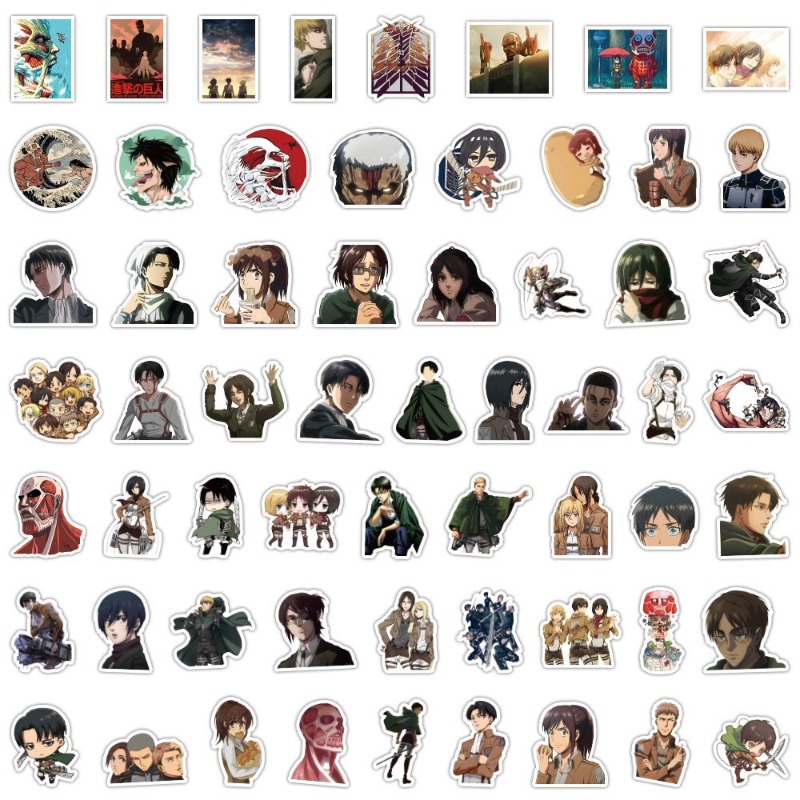 60Pcs Attack on Titan Anime St - Travel Accessories Cute のレビューと価格
