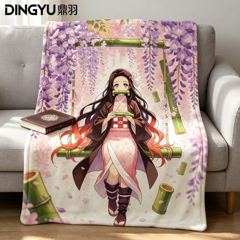 Anime Demon Slayer Flannel Bla - Travel Accessories As Gifts のレビューと価格
