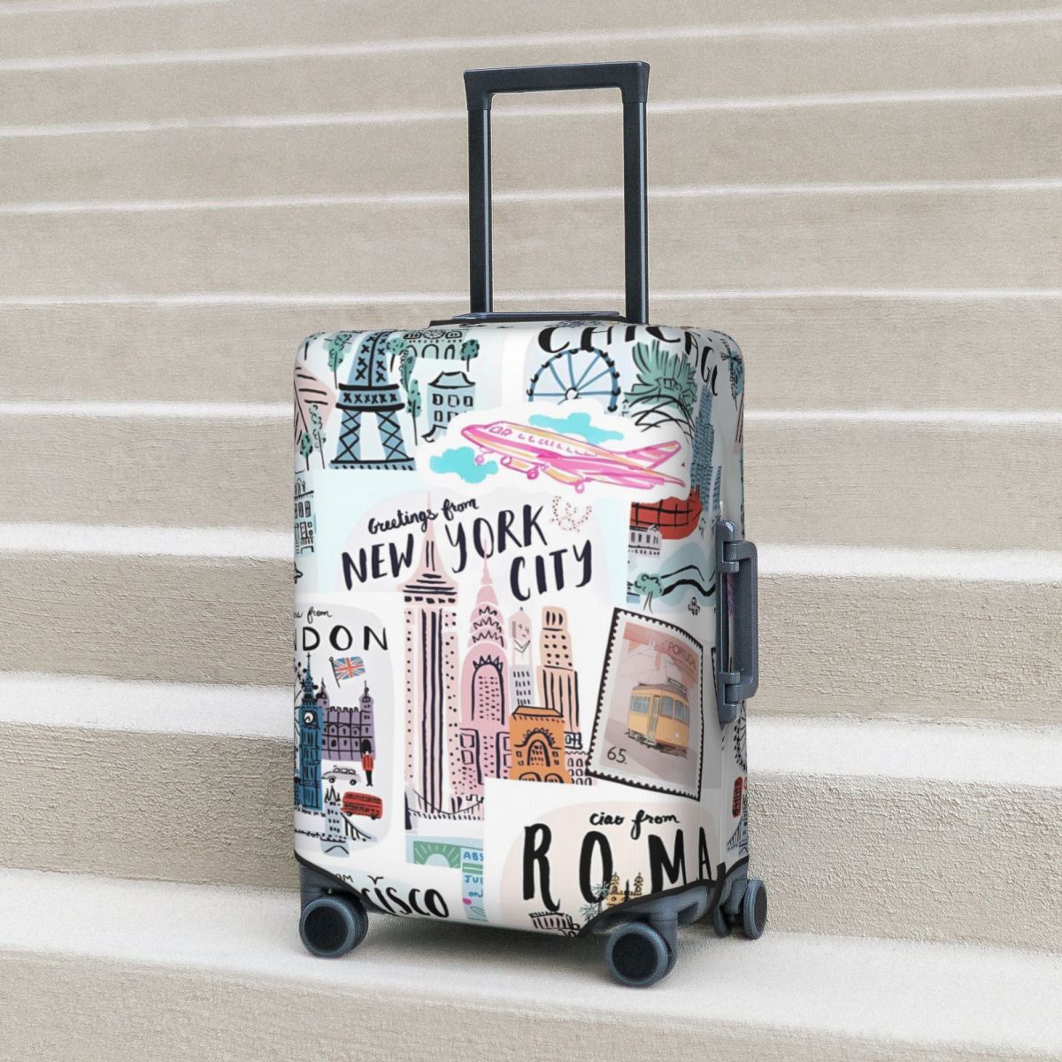 Travel Prints Suitcase Cover N - Travel Accessories New York のレビューと価格