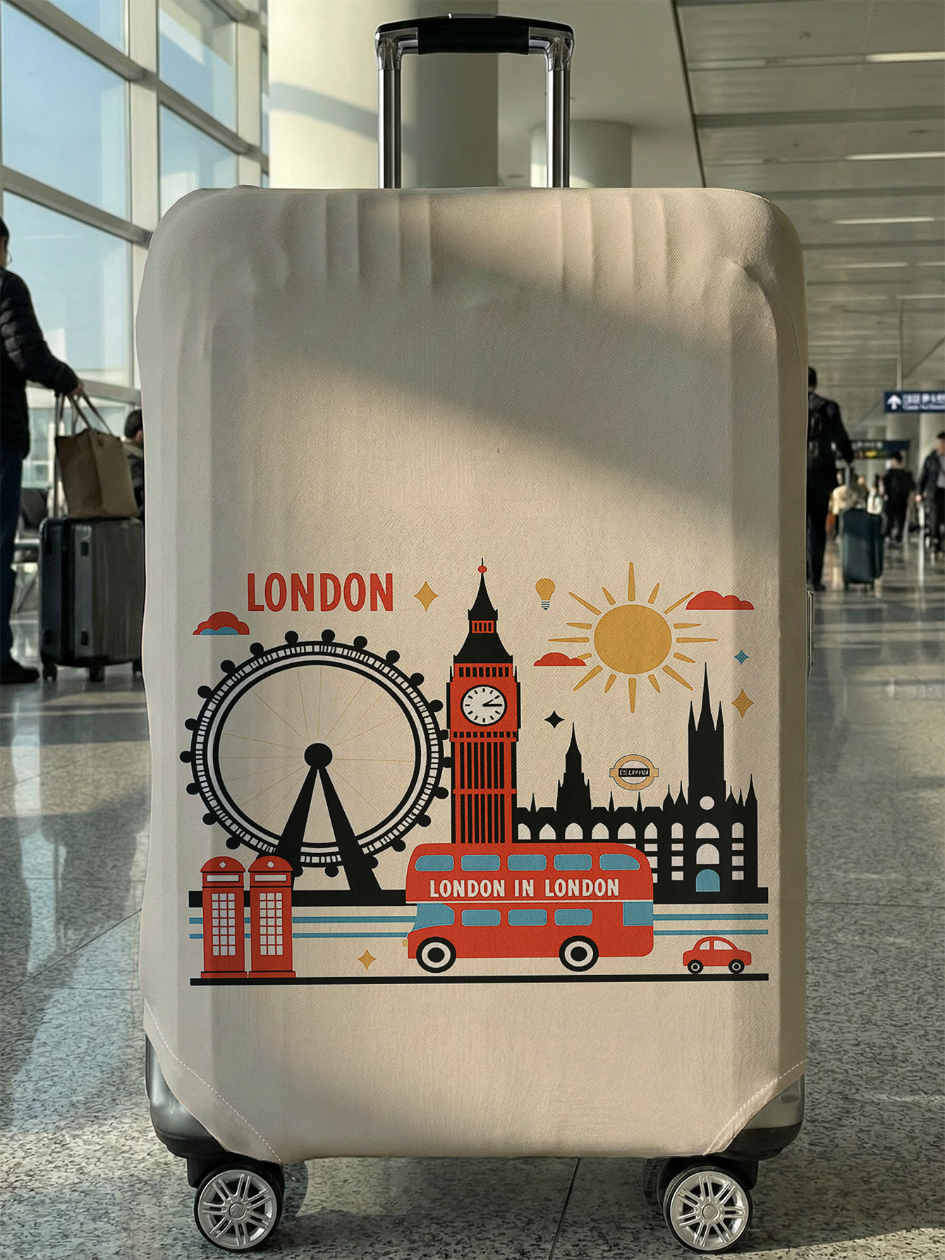 London Landmark Cartoon Luggag - Travel Accessories London のレビューと価格