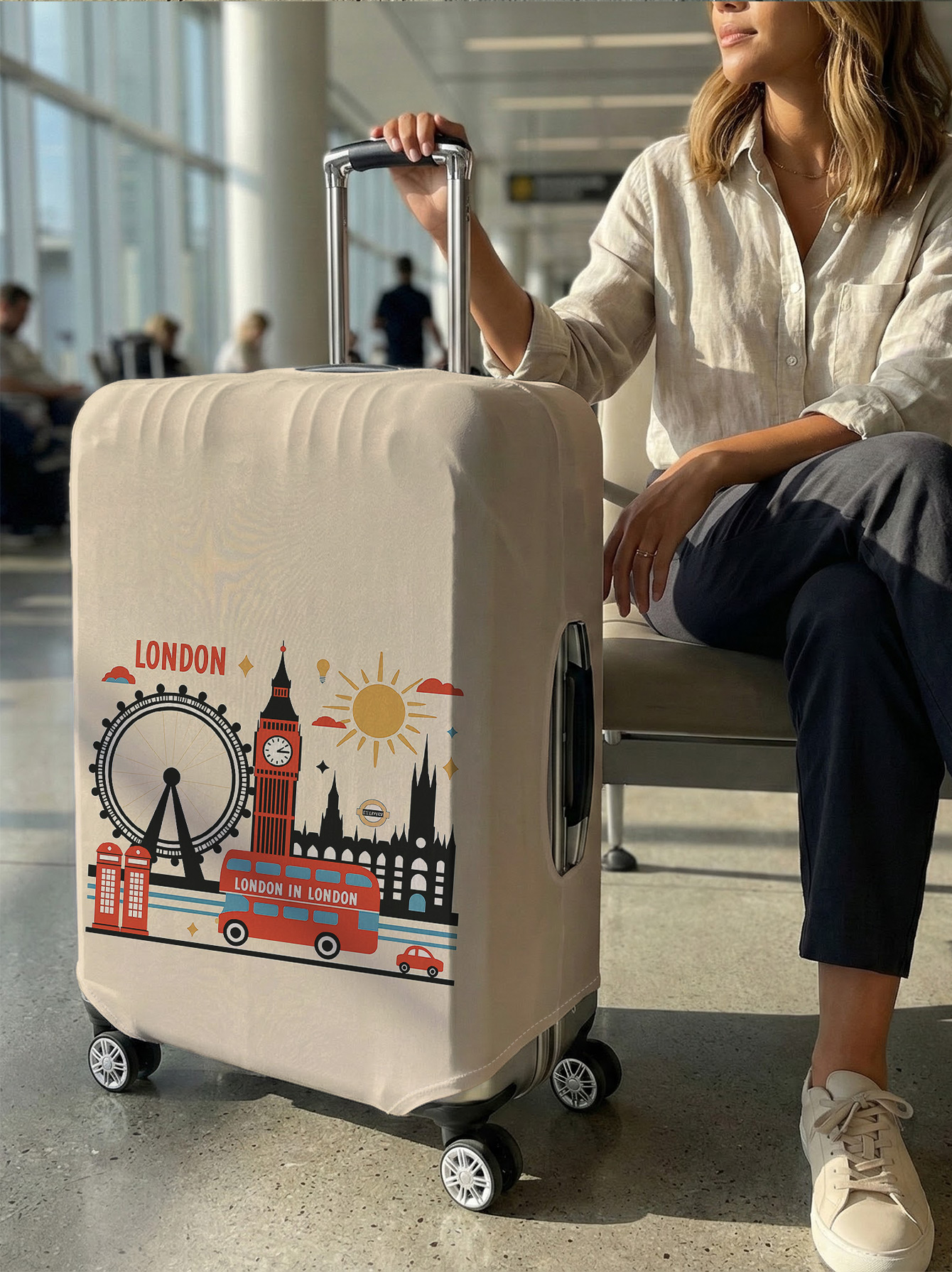 London Landmark Cartoon Luggag - Travel Accessories London のレビューと価格