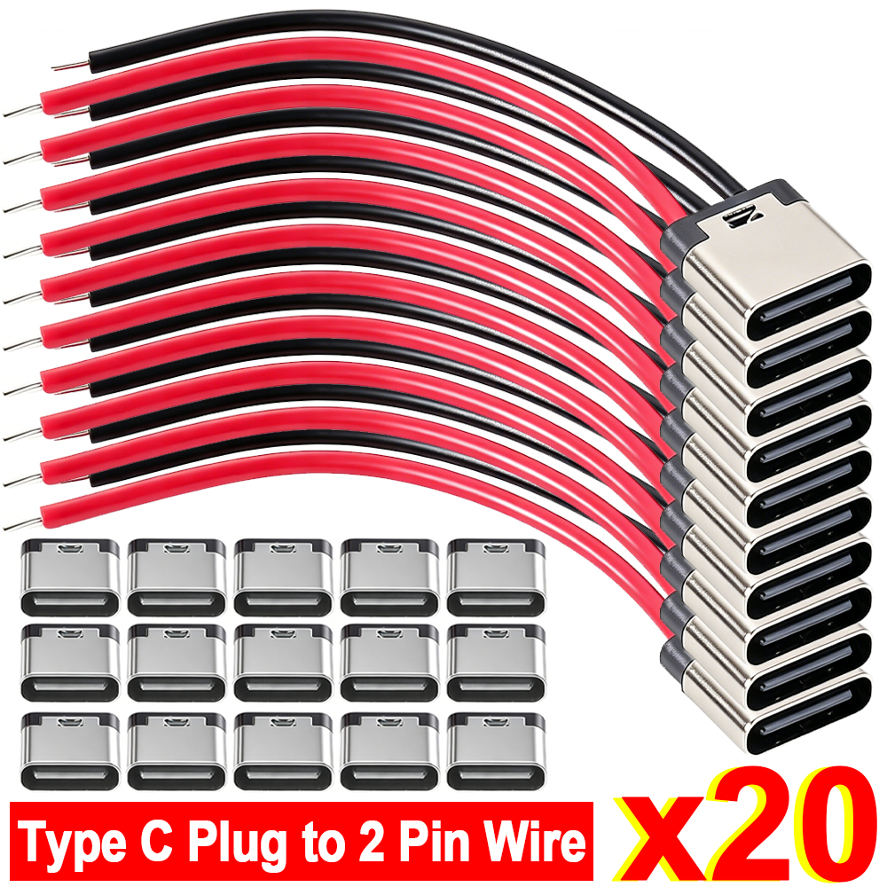 5-20PCS Type-C 2Pin Solder Wir - Travel Plug Type C のレビューと価格
