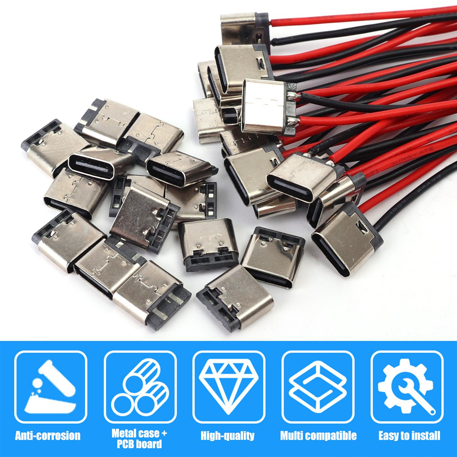 5-20PCS Type-C 2Pin Solder Wir - Travel Plug Type C のレビューと価格