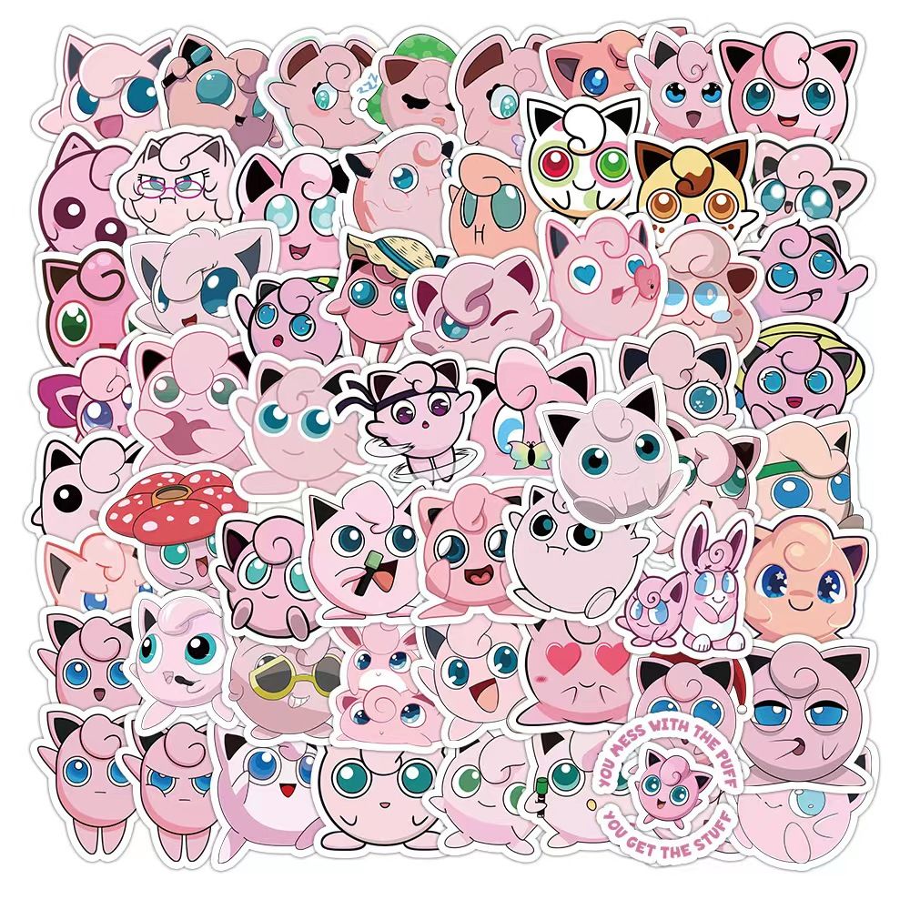 Pokémon 50 Cute Jigglypuff Sti - Travel Accessories Cute のレビューと価格