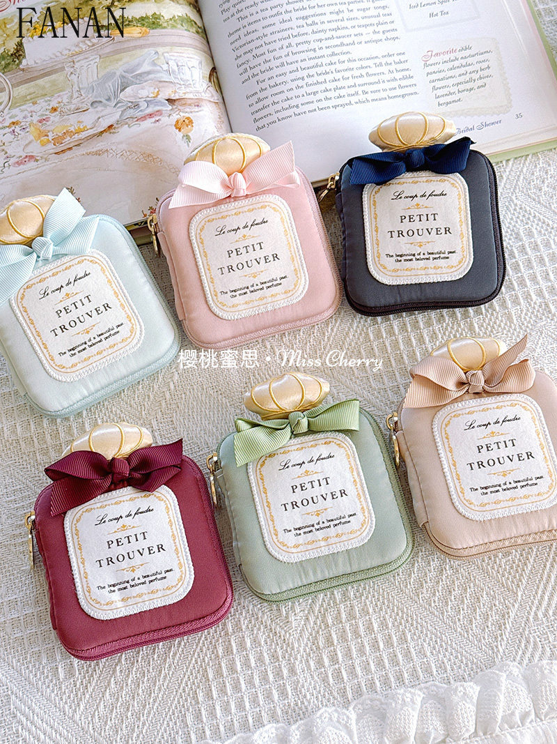 Cute Girly Mini Bowknot Perfum - Accessories Travel Jewelry Box のレビューと価格