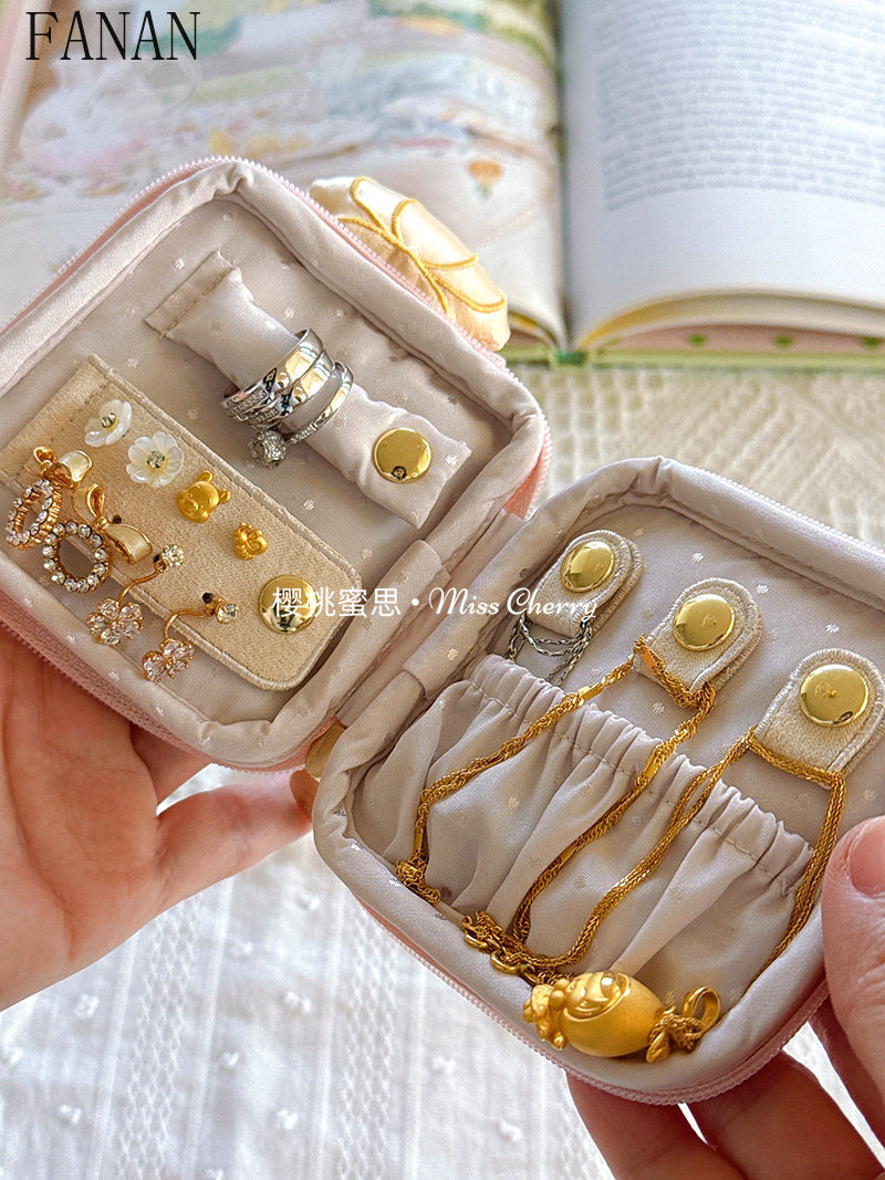Cute Girly Mini Bowknot Perfum - Accessories Travel Jewelry Box のレビューと価格