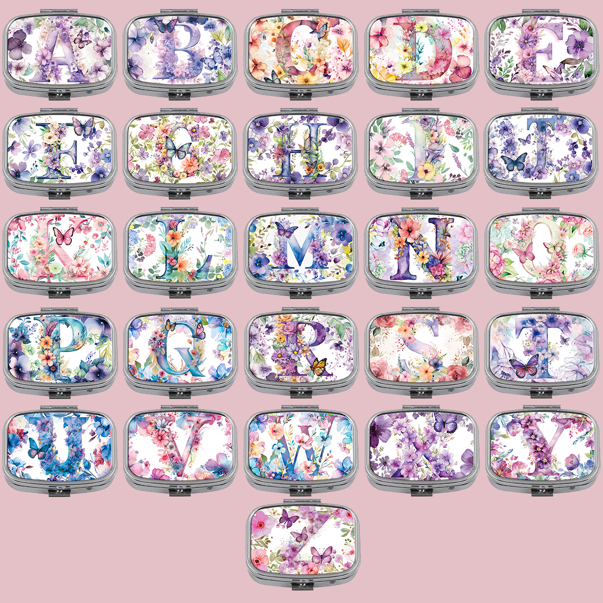 English Letter Pill Boxes Flow - Accessories Travel Jewelry Box のレビューと価格