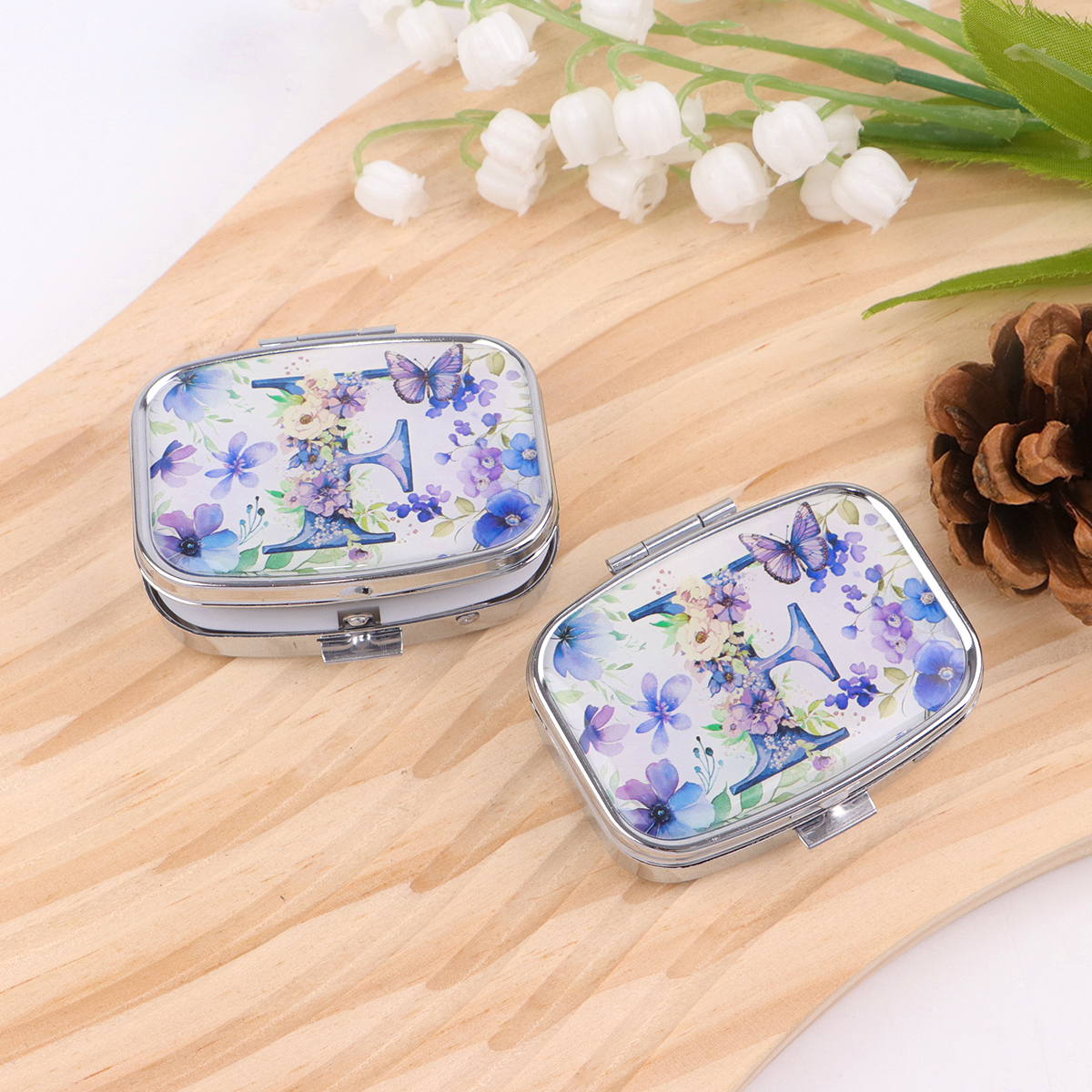 English Letter Pill Boxes Flow - Accessories Travel Jewelry Box のレビューと価格