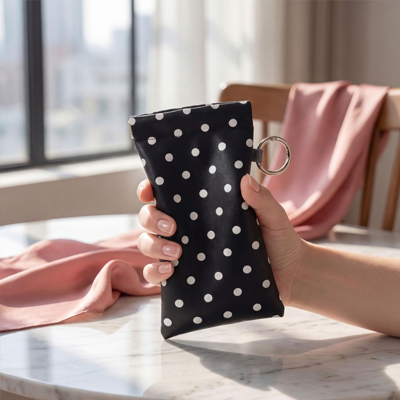 1pc Polka Dot Eyeglass Pouch w - Travel Accessories Pouch For Women のレビューと価格