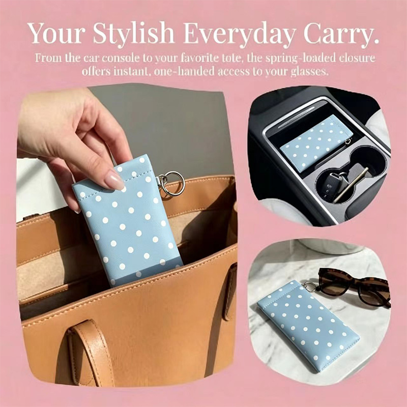 1pc Polka Dot Eyeglass Pouch w - Travel Accessories Pouch For Women のレビューと価格
