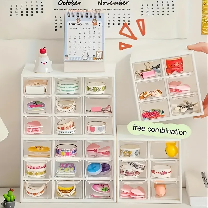 1pc Dustproof Multi-Grid Deskt - Accessories Travel Jewelry Box のレビューと価格