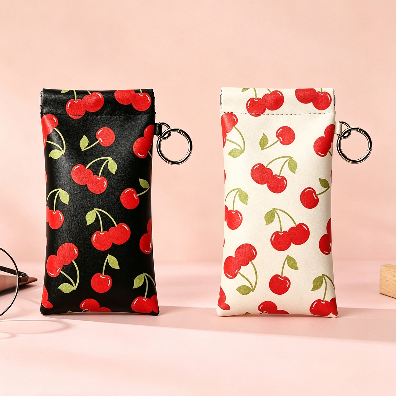 Cute Cherry Print Sunglasses P - Travel Accessories Pouch For Women のレビューと価格