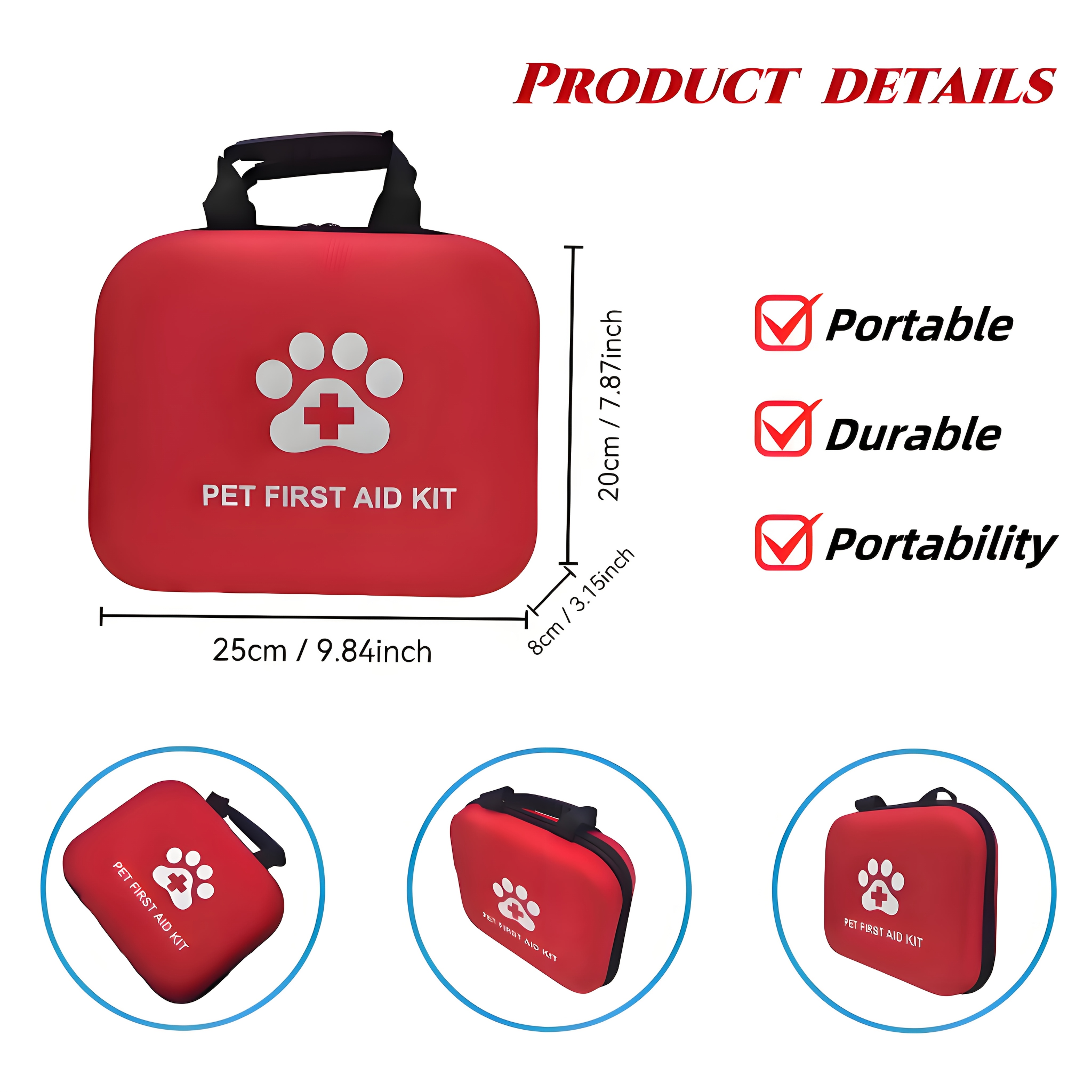 Portable Pet First-Aid Kit, Ca - First Aid Travel Kit のレビューと価格